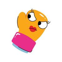 Boxing glove Concept Sticker. Eps 10 file vector