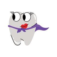 Super hero tooth Sticker. Eps 10 file vector