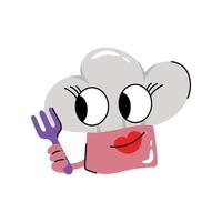 Fork Concept Sticker. Eps 10 file vector