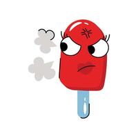 Red Ice cream Concept Sticker. Eps 10 file vector
