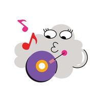 Cloud Play Colored Sticker. Eps 10 file vector
