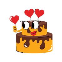 Cake Sticker. eps 10 file vector
