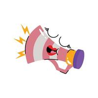 Megaphone Colored Sticker. Eps 10 file vector
