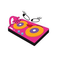 Dj controller Sticker. Eps 10 file vector