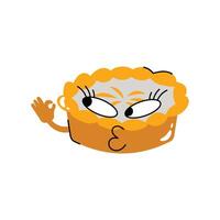 Apple pie Sticker. Eps 10 file vector