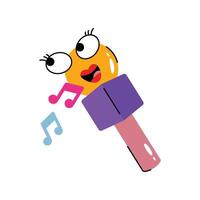Singing Colored Sticker. Eps 10 file vector