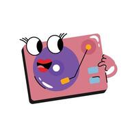 Vinyl record player Sticker. Eps 10 file vector