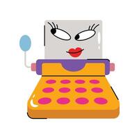 Type writer Sticker. Eps 10 file vector