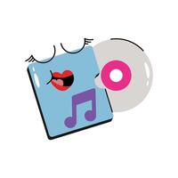 Cd player Colored Sticker. Eps 10 file vector