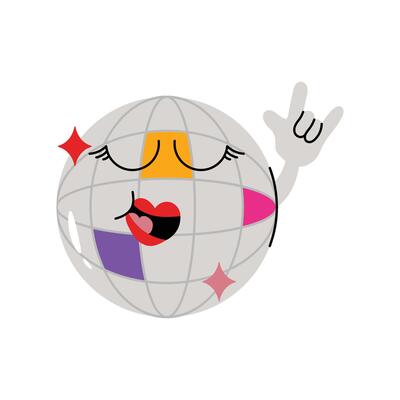 Dicso ball Sticker. Eps 10 file