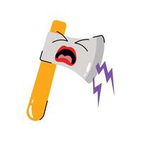 Axe Concept Sticker. Eps 10 file vector