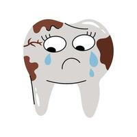 Cavities tooth Sticker. Eps 10 file vector