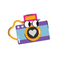 Camera Sticker. eps 10 file vector