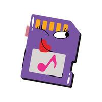 SD card Sticker. Eps 10 file vector