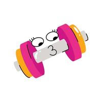Dumb bell Sticker. Eps 10 file vector