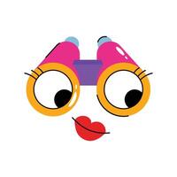 Binoculars Concept Sticker. Eps 10 file vector