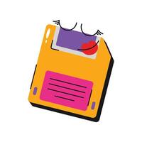Floppy disk Sticker. Eps 10 file vector
