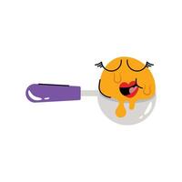 Ice cream scope Concept Sticker. Eps 10 file vector