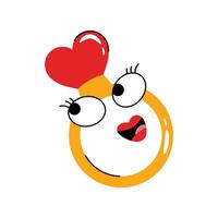 Heart Ring Sticker. eps 10 file vector