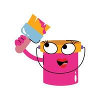 Paint bucket Sticker. Eps 10 file vector