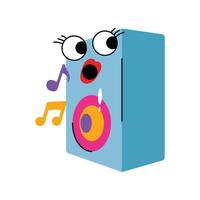 Bluetooth Speaker Colored Sticker. Eps 10 file vector
