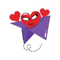 Paper plane Sticker. eps 10 file vector