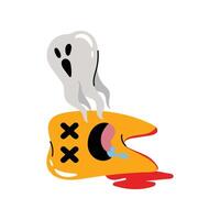 Dead tooth Sticker. Eps 10 file vector