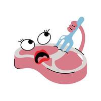 Steak Sticker. Eps 10 file vector