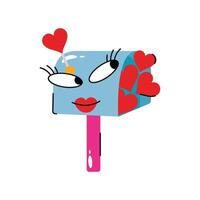 Letterbox Sticker. eps 10 file vector