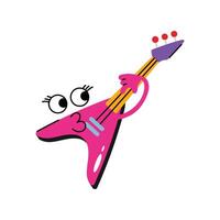 Classical Guitar Sticker. Eps 10 file vector