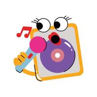 CD player Sticker. Eps 10 file vector