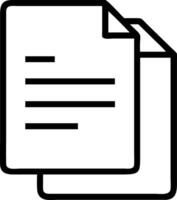 Illustration of two documents stacked with text on the top one page isolated on white background vector