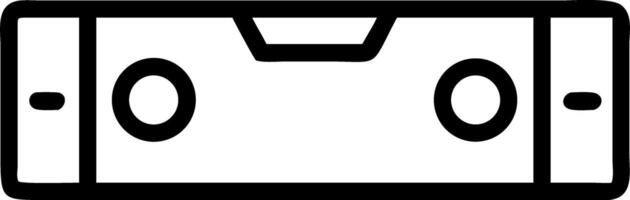 Illustration of a spirit level tool with two circular vials for measuring horizontal alignment precisely vector