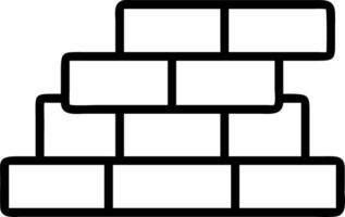 Illustration of a simple brick wall made of rectangular bricks stacked in a staggered arrangement design vector