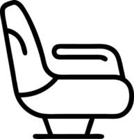 Illustration of a single seat chair with armrests and a back, rendered in a simple outline style vector