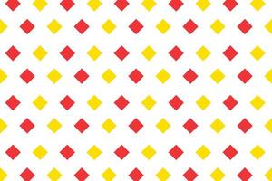 a seamless geometric pattern with alternating red and yellow diamond shapes on a white background. It's ideal for wrapping paper, textiles, digital backgrounds, and playful graphic designs. vector