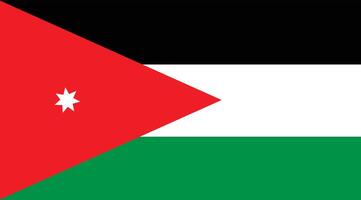 the flag of jordan. colorful design vector