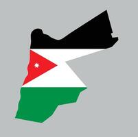jordan map and flag on grey background vector