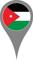 jordan map pointer with flag illustration vector