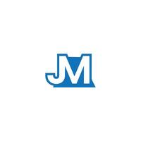 JM MJ Letter flat Unique modern flat abstractmonogram Initial Logo Design Template Illustration. JM MJ elegant and Professional icon design vector