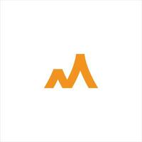 AM MA monogram Initial Logo Design Template Illustration. AM MA elegant and Professional icon design vector