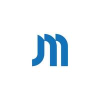 JM MJ monogram Initial Logo Design Template Illustration. JM MJ elegant and Professional icon design vector