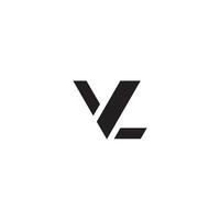 VL LV Letter Initial Logo Design Illustration. VL LV elegant and Professional icon design vector