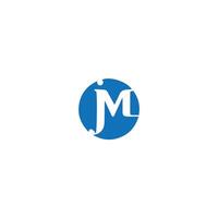 JM MJ Letter monogram Initial Logo Design Illustration. JM MJ elegant and Professional icon design vector