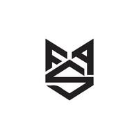 FAS FSA flat Unique modern flat abstract Letter monogram Initial Logo Design Template Illustration. FAS FSA elegant and Professional icon design vector