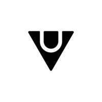 VU UV flat Unique modern flat abstract Letter monogram Initial Logo Design Template Illustration. VU UV elegant and Professional icon design vector