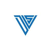 DVS Letter flat modern flat abstract monogram Initial Logo Design Template Illustration. DVS elegant and Professional icon design vector