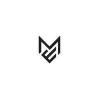 ME MW Letter monogram Initial Logo Template Illustration. ME MW elegant and Professional icon design vector