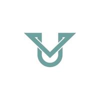 VU UV Letter flat Unique modern flat abstract monogram Initial Logo Design Template Illustration. VU UV elegant and Professional icon design vector