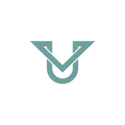 VU UV Letter flat Unique modern flat abstract monogram Initial Logo Design Template Illustration. VU UV elegant and Professional icon design